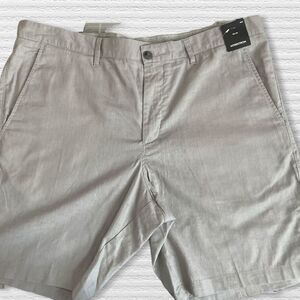 NWOT Nordstrom Men’s Linen Slim Fit Bermuda - Size 40w - Grey